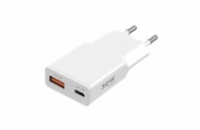 WG - Síťová nabíječka GaN 2x USB, 1x USB-C 30W + 1x USB-A 18W, white, Ultra Slim