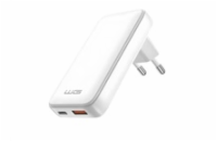 WG - Síťová nabíječka GaN 2x USB, 1x USB-C 30W + 1x USB-A 18W, white