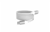 WG - Datový kabel Type-C na Type-C, 1 metr, 3A, 60W, magnetický samonavíjecí, bílá