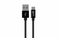 WG - Datový kabel Type-C to USB-A / 3m / nylon braided / black

