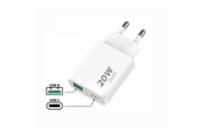 WG - Síťová nabíječka 2x USB, 1x USB-C PD 20W + 1x USB-A QC3.0 18W, white