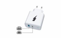 WG - Síťová nabíječka 2x USB 38W, 1x USB-C PD 20W + 1x USB-A QC 3.0 18W, bílá