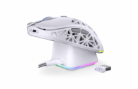 Endorfy myš LIV Plus Onyx White Wireless / PAW3395 / Khail GM 8.0 / bezdrátová / ultralehká / dockovací stanice / bílá