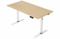 AROZZI herní stůl ARENA NORDICO Light Birch/ motorizovaný/ barva deska bříza, nohy bílé/ šíře 140cm/ výška 71-115 cm