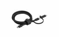 Belkin BOOST CHARGE™ PRO 2v1 USB-C a Lightning kabel, 1,5m, černý - odolný