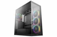 DEEPCOOL skříň CG580 4F V2 / ATX / 4x120mm ARGB fans / 2xUSB 3.0 / panoramatická / tvrzené sklo / černá