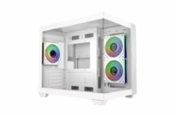 Cooler Master case Elite 481 Wood, ATX, Průhledná bočnice, 3x 120mm ARGB Fan, Bílá