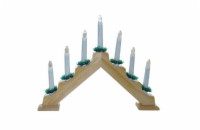 Vánoční svícen jehlan - DŘEVĚNÝ - přírodní