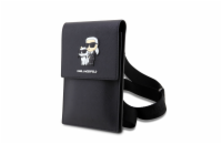 Karl Lagerfeld Saffiano Metal Logo NFT Wallet Phone Bag černý Karl Lagerfeld PU Phone bag je perfektní taška přes rameno, nejen pro Váš telefon, peněženku, doklady, klíče, navíc s atraktivním NFT log