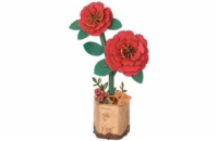 RoboTime 3D dřevěná skládačka Červená kamélie