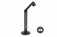 ECOLITE LED stolní lampa dotyková SVEN 10W, volba teploty světla, stmívatelná, RGB podsvícení nohy, černá,  LU17C-CR