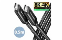 AXAGON BUCM4X-CM05AB NewGEN+ kabel USB-C <-> USB-C, 0.5m, USB4 Gen 3×2, PD 240W 5A, 8K HD, ALU,oplet