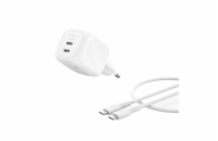 Belkin BOOST CHARGE™ PRO Duální 50W USB-C Power Delivery GaN PPS nástěnná nabíječka + 1m USB-C/USB-C kabel, bílá