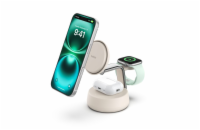 Belkin UltraCharge™ PRO Qi2 25W 3v1 Magnetická nabíječka pro iPhone/Apple Watch/AirPods, písečná