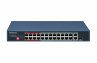 Hikvision DS-3E0326P-E/M(C) - Switch 24× 100 TX PoE, 1 Gigabit RJ45 port, 1 Gigabit combo port