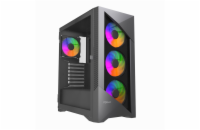 GEMBIRD Fornax 900/Midi Tower/Transpar./Černá