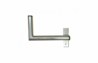 Držák antény na zeď u okna s pásem, pravé uchycení, galvanický zinek, délka 25cm, průměr 3,2cm