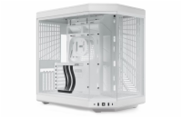 HYTE skříň Y70 Snow white / levé a přední sklo / Riser PCIe 4.0 / bez zdroje / 1x USB-C / 2x USB-A /