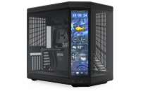 HYTE skříň Y70 Touch Infinite Pitch Black / 14,9" dotykový displej / levé a přední sklo / Riser PCIe 4.0 / bez zdroje /
