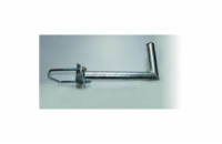 Držák antény na stožár do průměru 120mm s vinklem, žárový zinek, délka 35cm