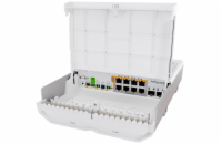 MikroTik managed Switch/UPS netPower Lite 8P, 8x GbE PoE+, 2x 10Gb SFP+, SwOS, PSU (PoE budget 120W)