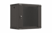 LANBERG 19" RACKOVÁ SKŘÍŇ PRO MONTÁŽ NA STĚNU 9U/540X350 (FLAT PACK) S PROSKLENÝMI DVEŘMI ČERNÁ