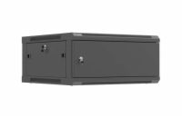 LANBERG NÁSTĚNNÁ INSTALAČNÍ SKŘÍŇ 19" 4U 600X600 ČERNÉ KOVOVÉ DVEŘE (PLOCHÉ BALENÍ)