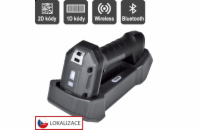 Virtuos HW-857 CCD 2D průmyslová, čtečka, bezdrátová, USB, tmavě šedá