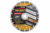 Kotouč řezný diamantový 230mm PROCRAFT DS230 Segmented