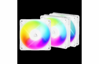 ARCTIC P12 Pro Reverse A-RGB (White) - 120mm White Color Case Fan with A-RGB - Reverse Impeller Desi