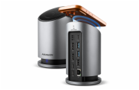AXAGON multi USB-C hub 9in1 + 15W bezd. nabijeni / HMC-WL9 / 1x HDMI / 1x DP / PD100W / 1xUSB-C / 3x USB-A / kabel 60cm
