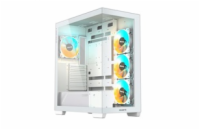 BAZAR - GIGABYTE case GB-C500PI ST, Mid tower, 1xUSB-C 3.2, 2xUSB 3.0, 4x 120mm ARGB Fan, bílá - Po opravě (Komplet)