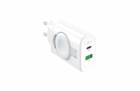 Síťová nabíječka FIXED Power Socket, 33W, bílá