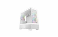 DEEPCOOL skříň CG380 3F microATX / 3x120mm  ARGB PWM / USB 3.0 / 2×USB 2.0 / panoramatická bílá