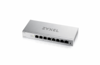 Zyxel GS1200-8HP v3, 8 Port Gigabit PoE+ webmanaged Desktop Switch, 4x PoE, 68 Watt