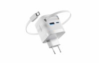 Epico UltraBoost Retractable GaN 65W adaptér EA65c se zabudovaným kabelem