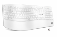 CONNECT IT FOR HEALTH Ergonomická klávesnice, bezdrátová, USB 2.4GHz, CZ + SK verze, BÍLÁ