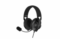 C-TECH sluchátka s mikrofonem Nemesis V3 (GHS-19), 4pin 3,5mm jack + redukce na 2x jack, náhlavní, černá 