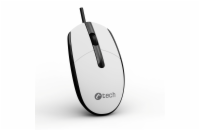 C-TECH myš WM-10, USB, 1200 DPI, bílo-černá