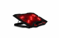 EVOLVEO Ania 5R, chladicí podstavec pro notebook, červené podsvícení, polohovatelný, reg.ot., display