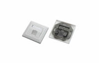 XtendLan Zásuvka 1x RJ-45, neosazená, pod omítku, šikmý vývod, krytka proti prachu