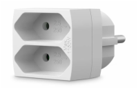 NEDIS síťový rozbočovač/ 2x zásuvka typu C (euro)/ 250 V AC 50/60 Hz/ 2,5 A/ 1100 W/ bílý