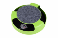 Hračka pro kočky - myš v kruhu se škrábacím kobercem HUTERMANN 3081