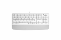 A4tech FK20 FStyler, multimediální kancelářská klávesnice, CZ/US, USB, bílá