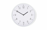 Nedis CLWA1226WT - Nástěnné hodiny | Průměr: 300 mm | Plast | Tichý pohyb | Bílá