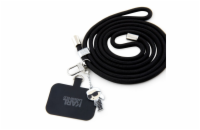 Karl Lagerfeld Universal Crossbody Popruh Cord and Ikonik Pins Black Karl Lagerfeld Universal Crossbody Popruh je neuvěřitelně stylový a vkusný doplněk pro váš telefon. Tento popruh na telefon vám um