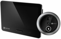 EZVIZ chytré kukátko EP4/ Wi-Fi/ 4K UHD (8 Mpix)/ 5,5" dotykový displej/ IP54/ stříbrné