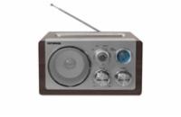Orava RR-29 A rádio, 1 x 3,5W, AM / FM rádio, USB, AUX vstup, SD karta, hnědá / stříbrná