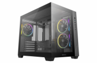 DEEPCOOL skříň CG330 3F / microATX / 3x120 mm ARGB fan / USB 3.0 / 2×USB 2.0/ panoramatická / černá