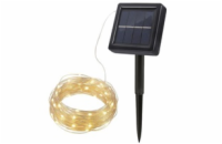 Solight LED solární řetěz, 200LED, 22m, teplá bílá